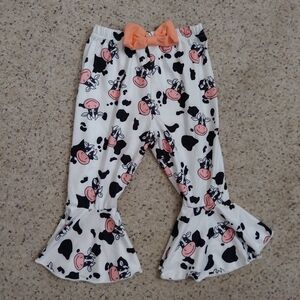 Cow bell bottom pants